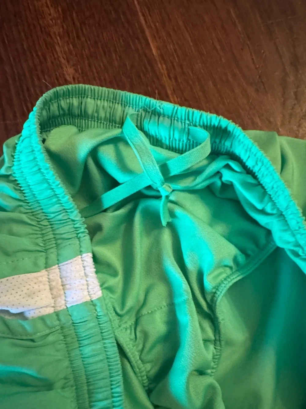 Nike Women's Mint Green Athletic Shorts with White Trim